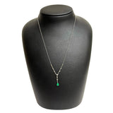 Emerald 0.34ct Diamond Total 0.18ct Necklace Pt900 Platinum/Pt850 Platinum 3.5g 40cm Ladies
[Used] [Makoto Shiten] [NN]

[DDx]