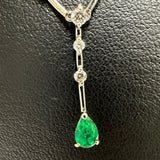 Emerald 0.34ct Diamond Total 0.18ct Necklace Pt900 Platinum/Pt850 Platinum 3.5g 40cm Ladies
[Used] [Makoto Shiten] [NN]

[DDx]