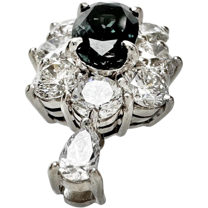 アレキサンドライト ダイヤ トップ アレキサンドライト 2.194ct ダイヤモンド 2.496/0.20ct ペンダント