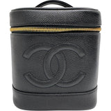 【CHANEL/シャネル】 ココマーク バニティバッグ ハンドバッグ 6番台（2000年頃） キャビアスキン ブラック/ゴールド金具 レディース【中古】【真子質店】【BL】




【IxKMi】
