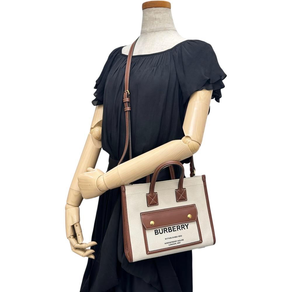 BURBERRY/バーバリー】 ミニフレヤトート 2WAYショルダーバッグ