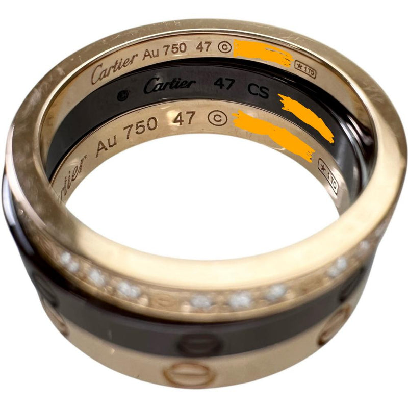 7号【CARTIER/カルティエ】 ラブ スリーフープ 3連 ダイヤモンド