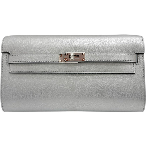 鑑定済みHERMESジュリア37[24cm程度」 ホワイト「金具シルバー」 HERMES/エルメス】 ケリートゥーゴー ショルダーバッグ K刻印(2025年