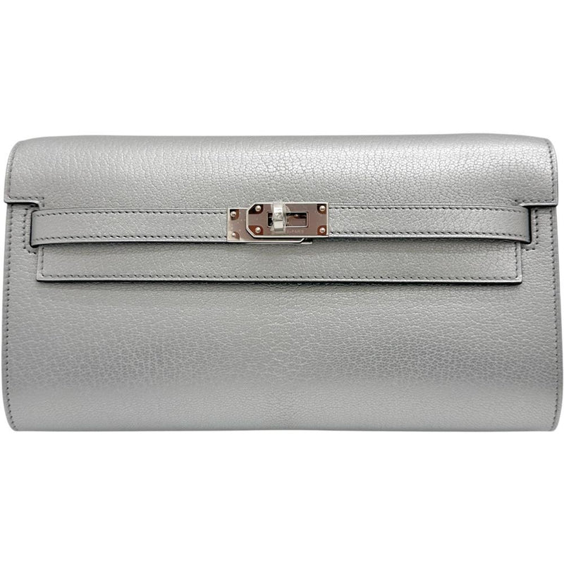 【新品未使用】エルメス　小物入れ　シルバーカラー HERMES/エルメス】 ケリートゥーゴー ショルダーバッグ K刻印(2025年