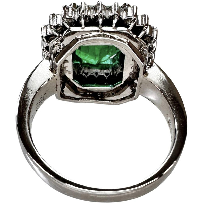 11号 エメラルド 2.99ct ダイヤモンド 0.89ct リング・指輪 Pt900 