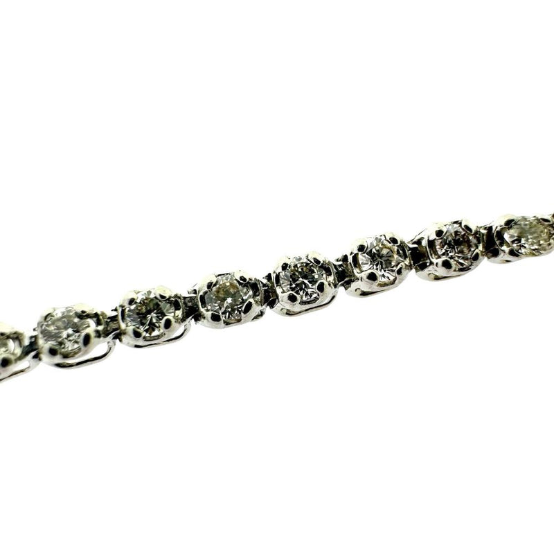 テニス ダイヤモンド 計1.00ct ブレスレット Pt850プラチナ 3.4g 16.5