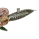 フラワー ブローチ兼用 ダイヤモンド（ブラウン） 計1.22ct ピンクサファイア 計1.07ct グリーンガーネット 計0.59ct ペンダントトップ K18WGホワイトゴールド 18金 12.6g レディース
【中古】【真子質店】【NN】




【TMaYMo】