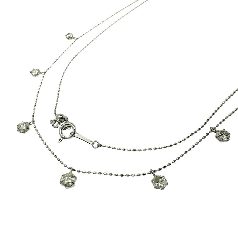 ダイヤモンド 計1.00ct ネックレス Pt850プラチナ 2.4g 46cm 
