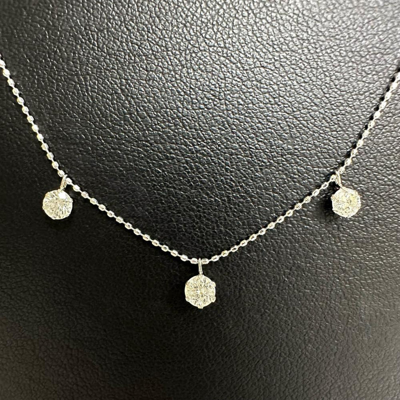 ダイヤモンド 計1.00ct ネックレス Pt850プラチナ 2.4g 46cm 