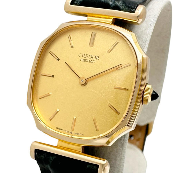 SEIKO/セイコー】 クレドール 1400-7460 腕時計 K14ゴールド/レザー