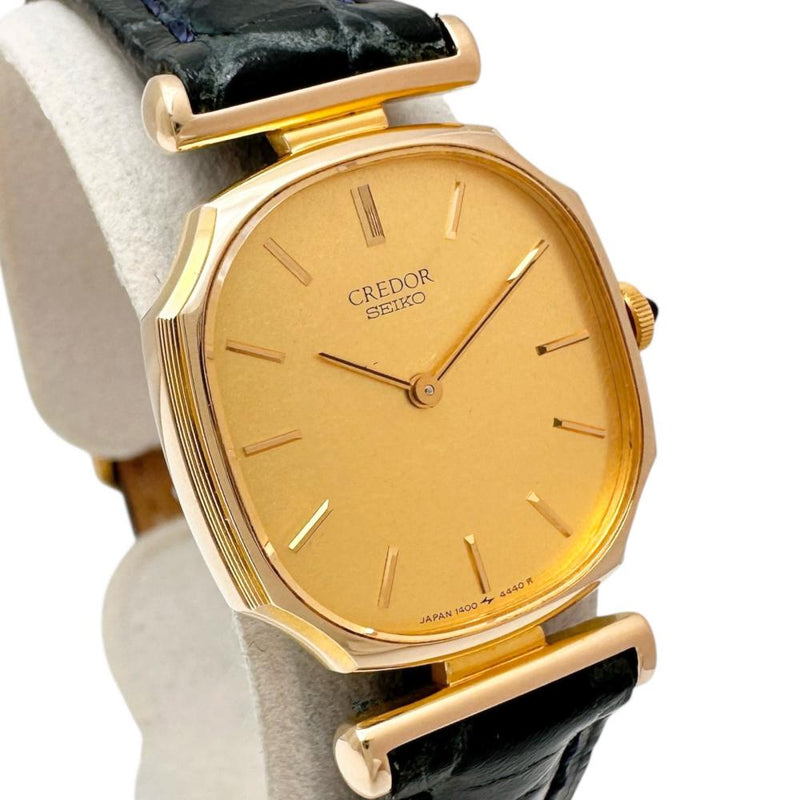 SEIKO/セイコー】 クレドール 1400-7460 腕時計 K14ゴールド/レザー
