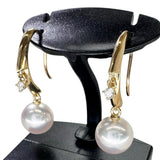【MIKIMOTO】 Hook Earrings, 2P Dangle Diamonds, Akoya Pearl 7.3mm, Diamond Earrings, K18YG Yellow Gold, 18K, 3.0g, Ladies
【Used】【Makoto Shichiten】【GD】




【KMoS】