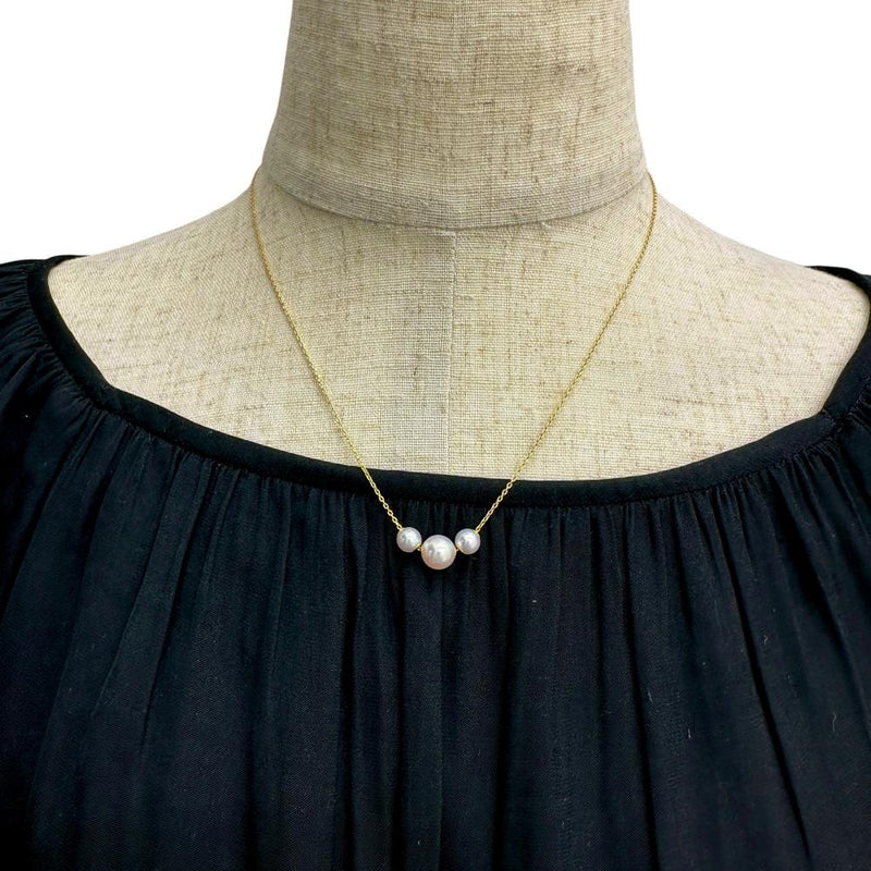 MIKIMOTO/ミキモト】 Mチャーム付 アコヤパール/真珠5.5～7.6mm
