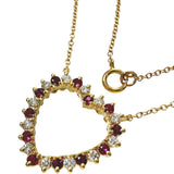 [TIFFANY&Co./Tiffany] Sentimental Heart Ruby Diamond Necklace K18YG Yellow Gold 18k 3.8g 41.5cm Women's
[Used] [Makoto Shichiten] [GD]

[TDMoMa]