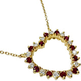 [TIFFANY&Co./Tiffany] Sentimental Heart Ruby Diamond Necklace K18YG Yellow Gold 18k 3.8g 41.5cm Women's
[Used] [Makoto Shichiten] [GD]

[TDMoMa]