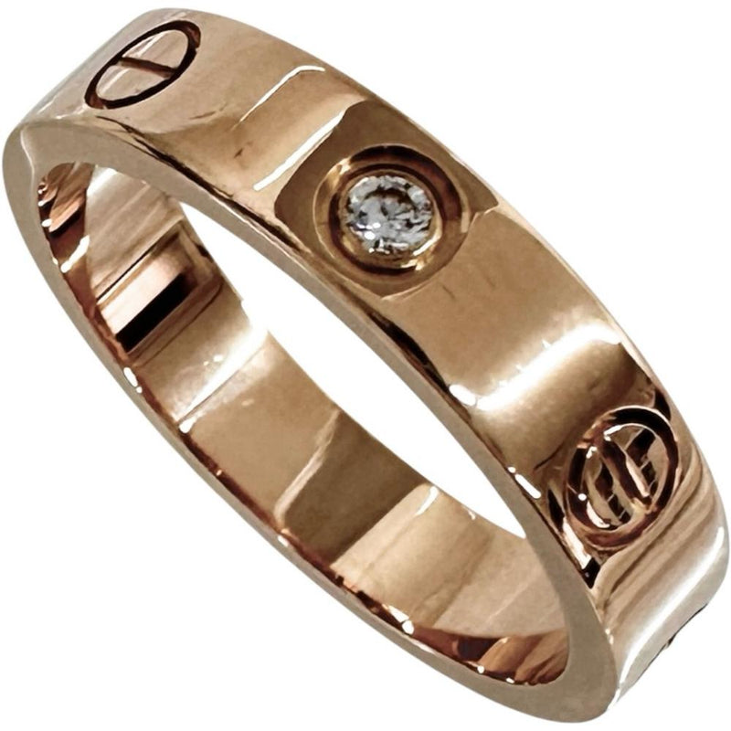 カルティエ リング ミニラブリング K18PG×ダイヤモンド 8号 CARTIER