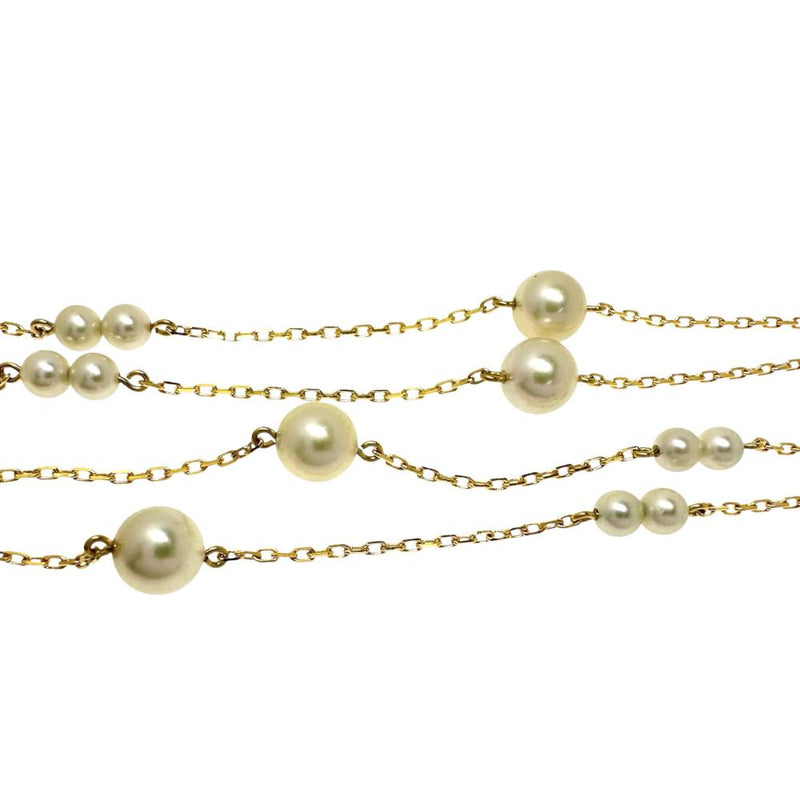 MIKIMOTO/ミキモト】 ステーション風 ロング アコヤ真珠 3.3～6.0mm