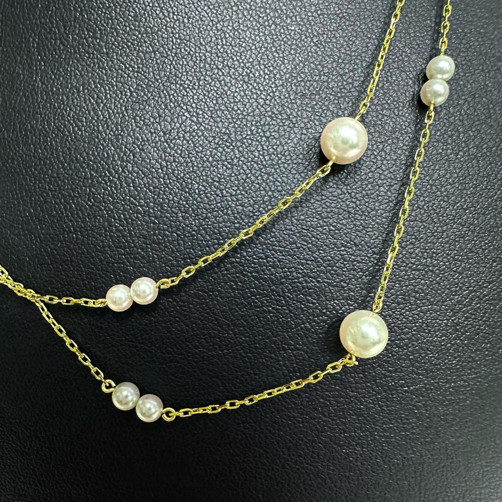 MIKIMOTO/ミキモト】 ステーション風 ロング アコヤ真珠 3.3～6.0mm