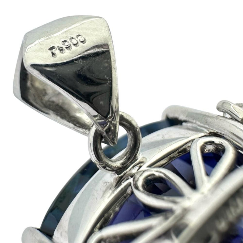 タンザナイト 29.58ct ダイヤモンド 計0.69ct ペンダントトップ Pt900