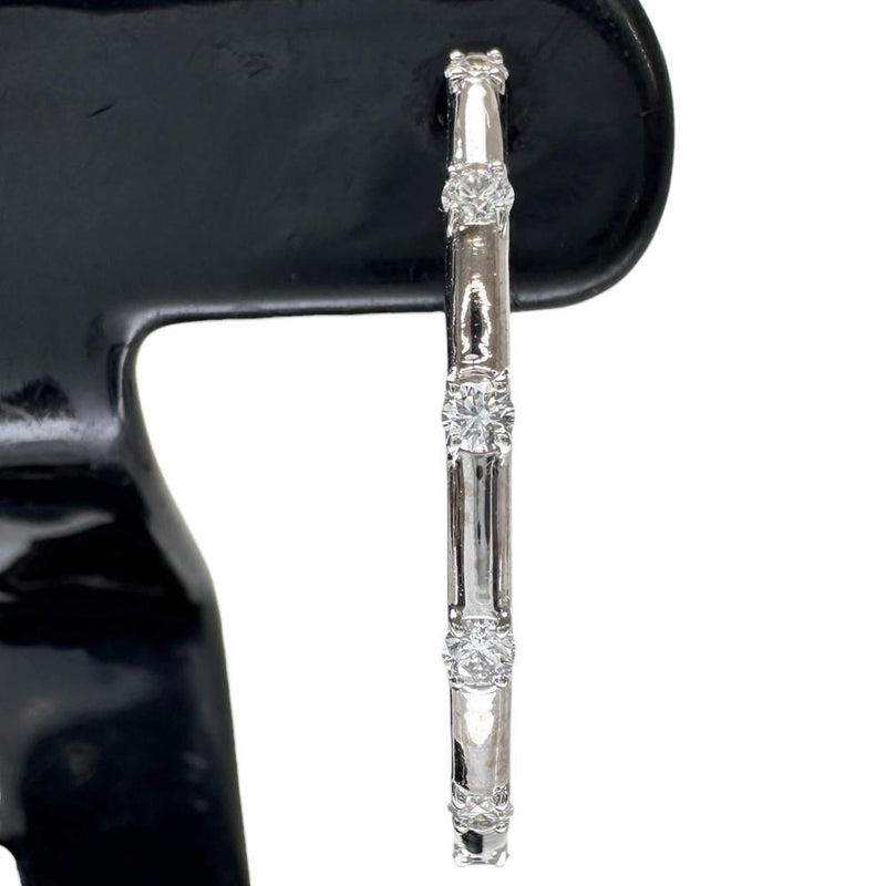 フープ ダイヤモンド 0.23×2ct ピアス K18WGホワイトゴールド 18金 5.2