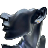 Three-color Multicolor Sapphire 0.32x2ct Earrings K18 Gold 18K/K18WG White Gold 18K 1.6g Ladies