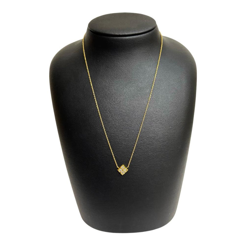 ダイヤモンド 計0.32ct ネックレス K18ゴールド 18金 2.8g 41.5cm 