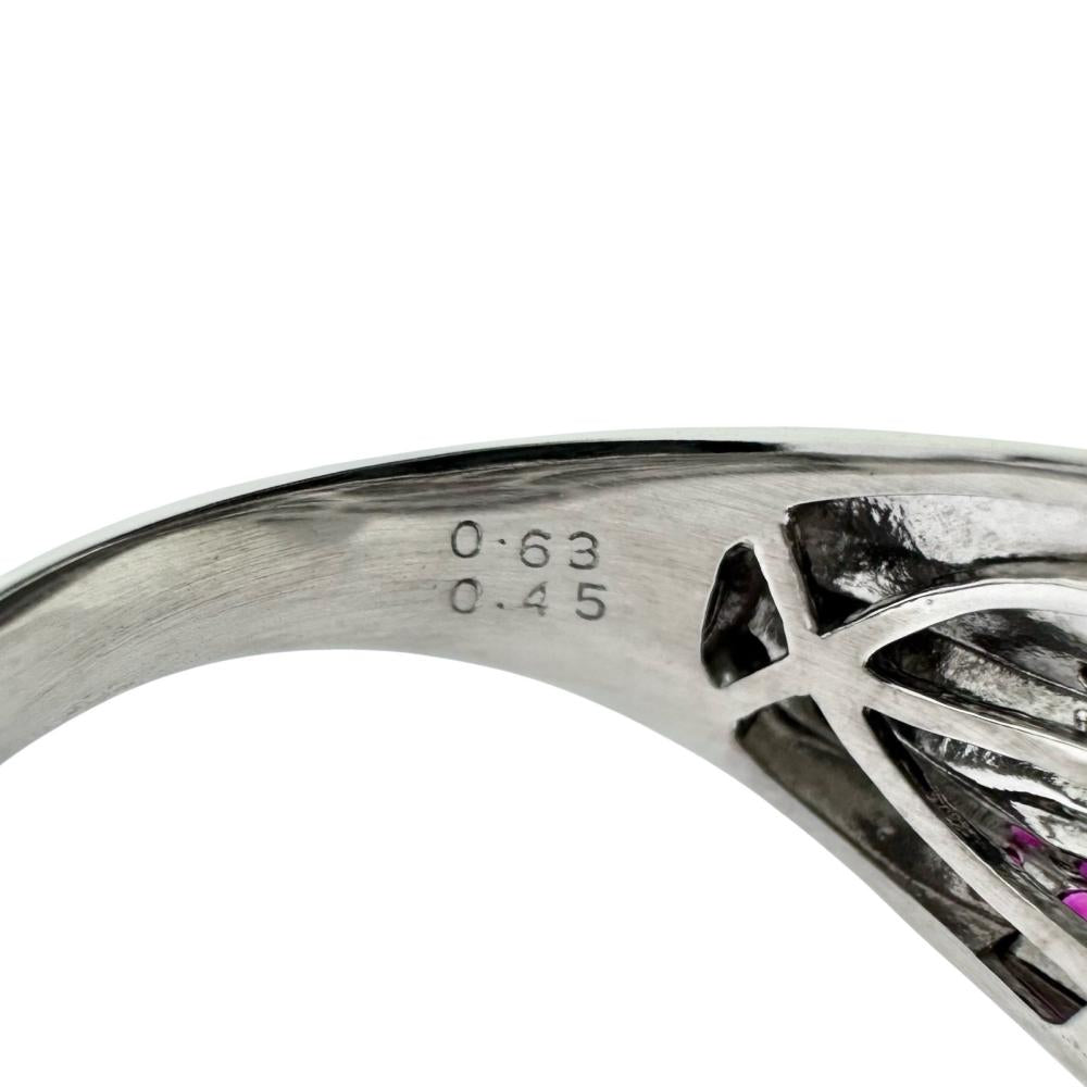 14号 ルビー 計0.63ct ダイヤモンド 計0.45ct リング・指輪 K18WG 