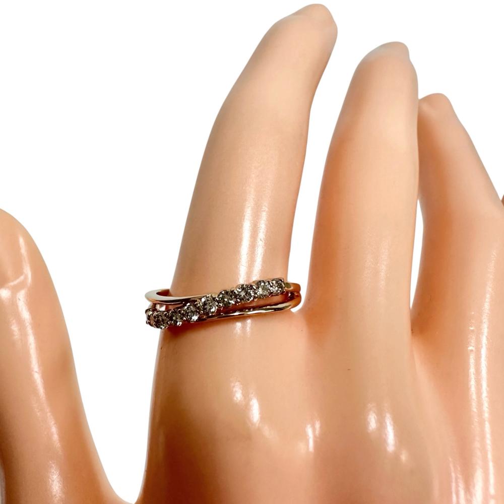 12号 ダイヤモンド 計0.30ct リング・指輪 K18PGピンクゴールド 18金