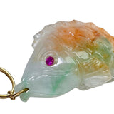 魚モチーフ 翡翠（樹脂含侵なし） 54.1ct ルビー 0.11ct ペンダントトップ K18ゴールド 18金 11.4g レディース
【中古】【真子質店】【NN】




【IMoD】