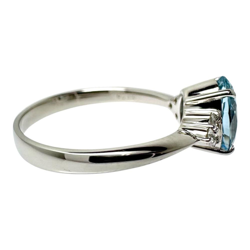 メイプル　アクアマリン　Pt750プラチナリング12号 12号 アクアマリン 0.98ct ダイヤモンド 計0.10ct リング・指輪 Pt950