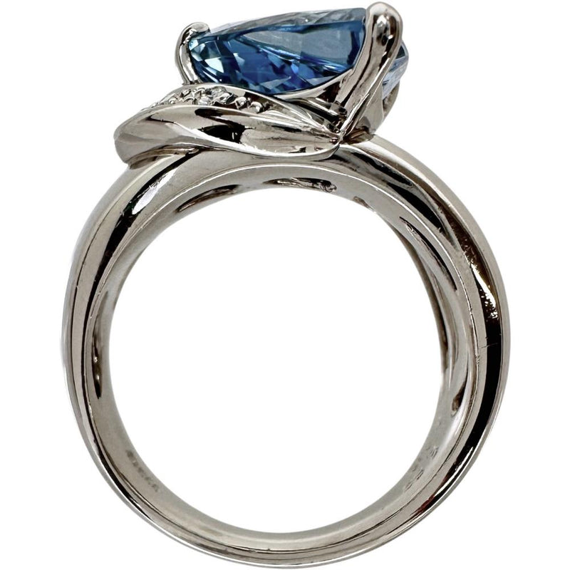 11.5号 アクアマリン(サンタマリアカラー) 2.59ct ダイヤモンド 0.12ct