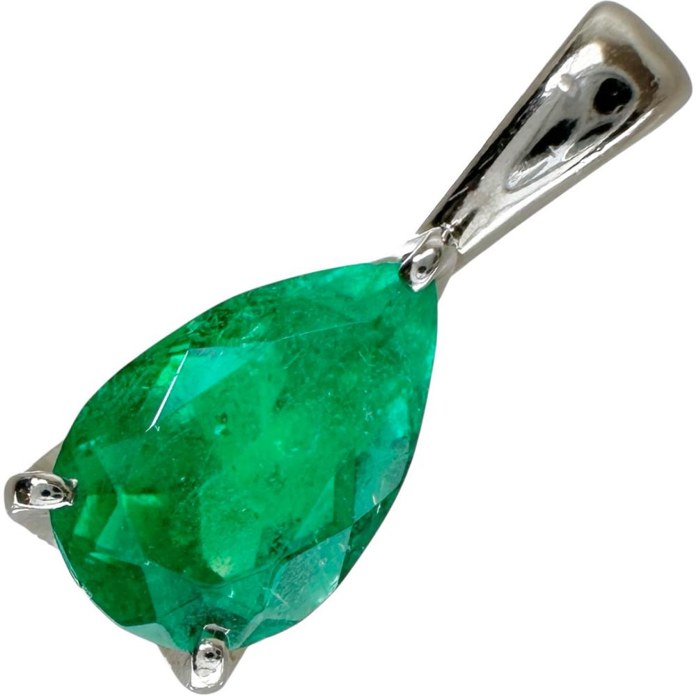 エメラルド 0.98ct ペンダントトップ Pt900プラチナ 1.4g レディース