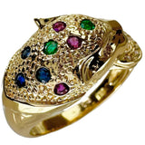14号 パンサーモチーフ ルビー 0.11ct サファイア 0.11ct エメラルド/ダイヤモンド 0.05/0.05ct リング・指輪 K18ゴールド 18金 5.8g レディース
【中古】【真子質店】【NN】




【IIMoMo】