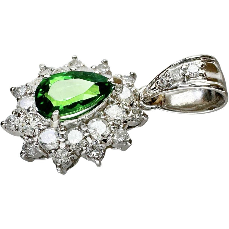 グリーングロシュラーガーネット 0.82ct ダイヤモンド 0.71ct