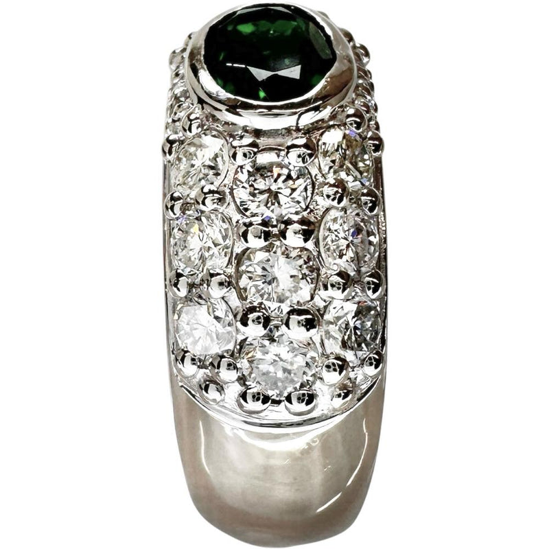 13号 グリーングロシュラーガーネット 1.18ct ダイヤモンド 1.75ct