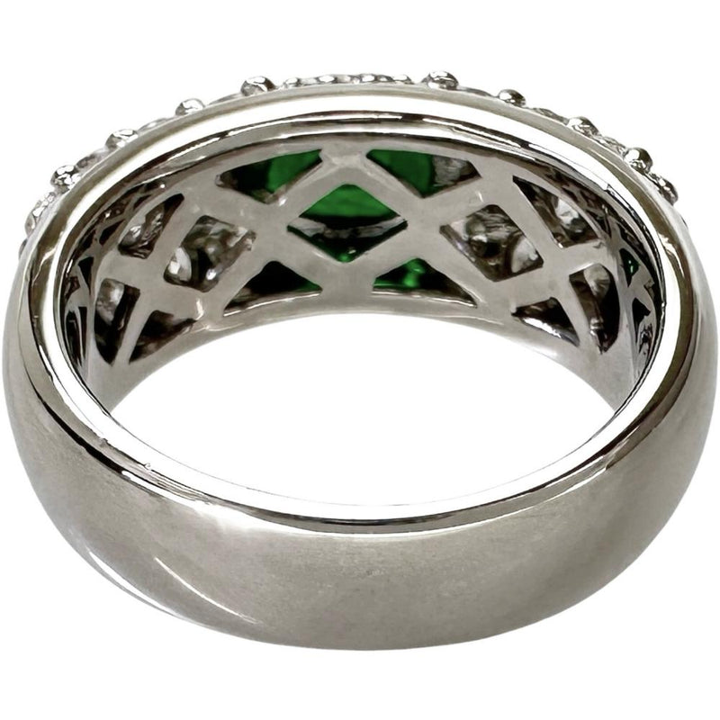 13号 グリーングロシュラーガーネット 1.18ct ダイヤモンド 1.75ct