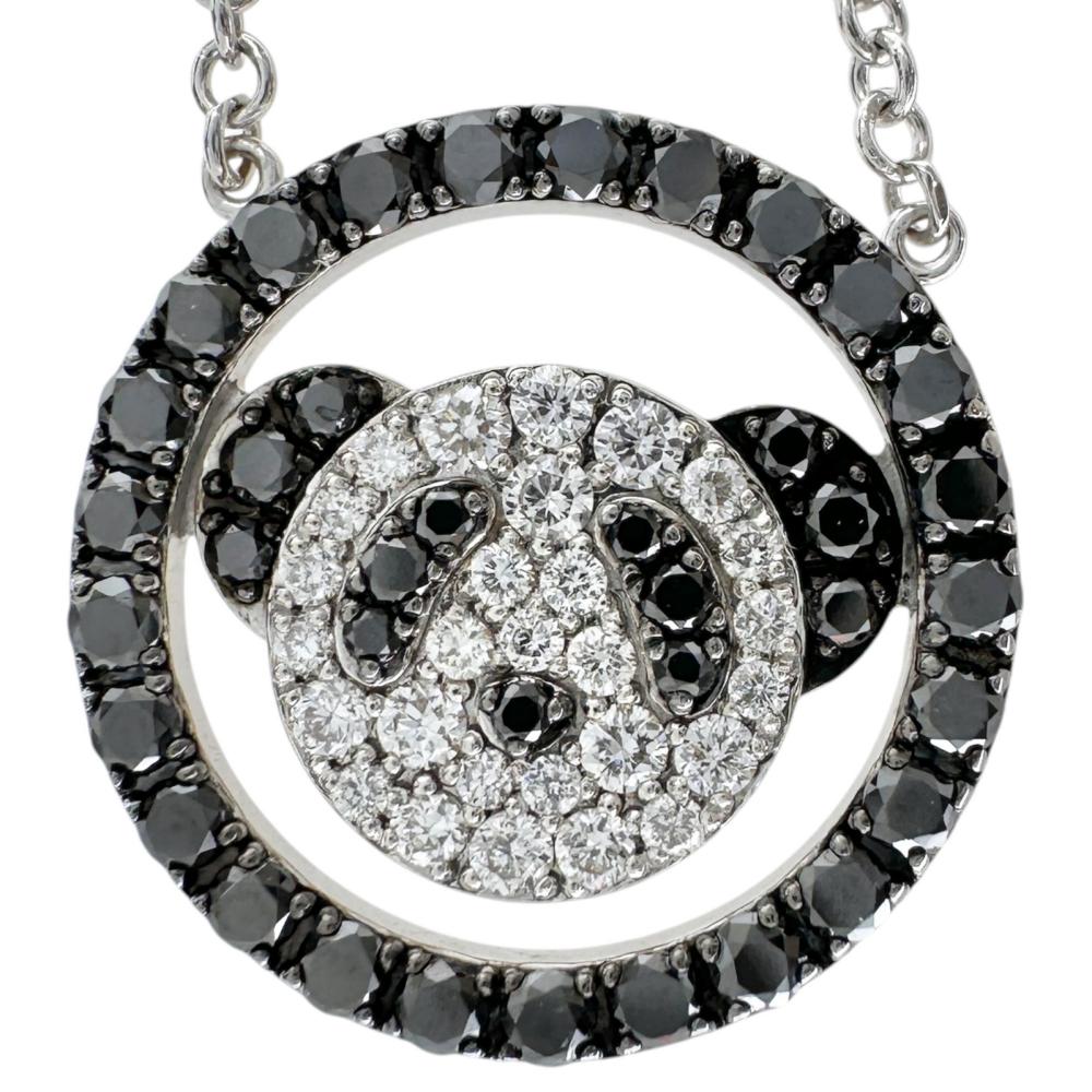 Qeelinレアカフス Qeelin] BoBo Panda Diamond (including black diamond) 0.455ct