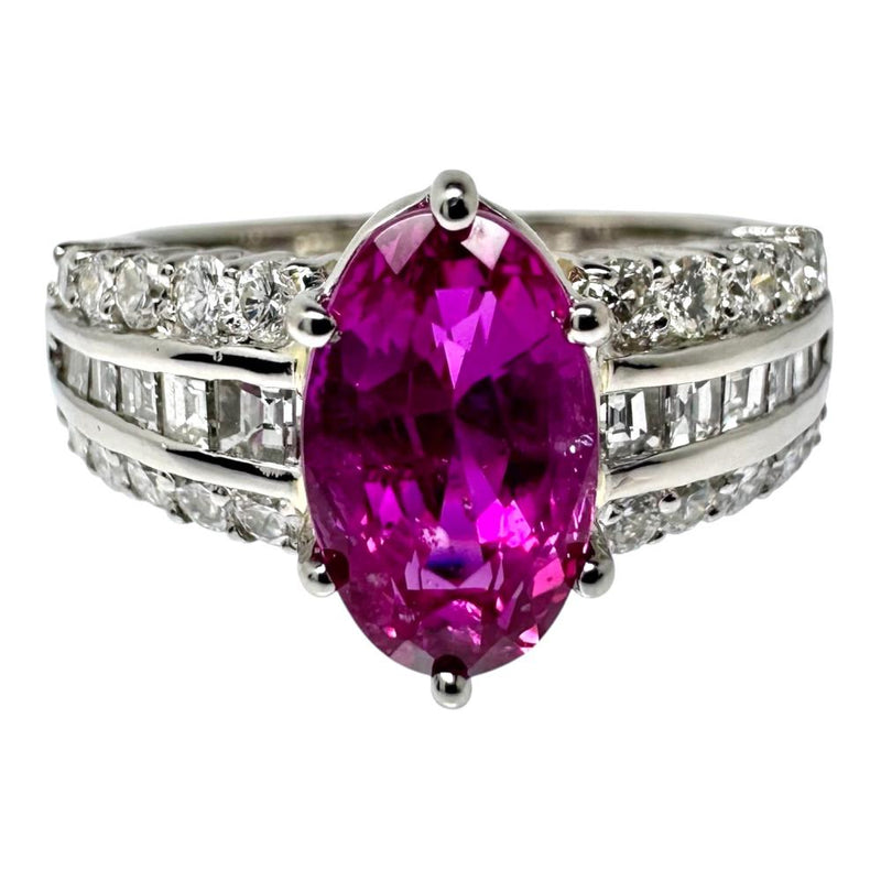 13号 スリランカ産ピンクサファイア 2.454ct ダイヤモンド 計0.80ct