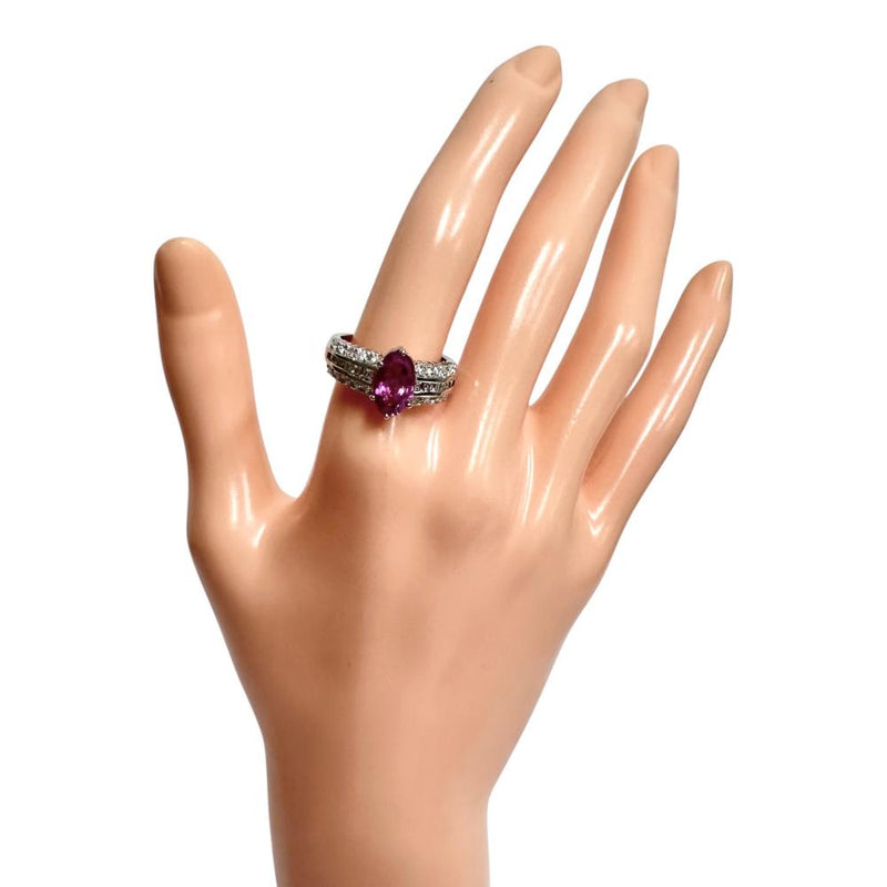 13号 スリランカ産ピンクサファイア 2.454ct ダイヤモンド 計0.80ct