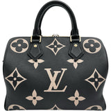 【LOUIS VUITTON/ルイ・ヴィトン】 スピーディ・バンドリエール25 M58947 2WAYショルダーバッグ ハンドバッグ モノグラムアンプラント ブラック＆アイボリーレザー/ゴールド金具 レディース【中古】【真子質店】【BL】




【TMixMo】