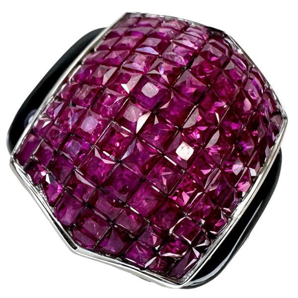 9号 ルビー（ミステリーセッティング） 3.40ct ダイヤモンド 0.10ct