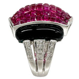 9号 红宝石（神秘镶嵌） 3.40ct 钻石 0.10ct 缟玛瑙 戒指 K18WG白金 18K 10.3g 女士
【中古】【真子质店】【NN】




【ISMix】