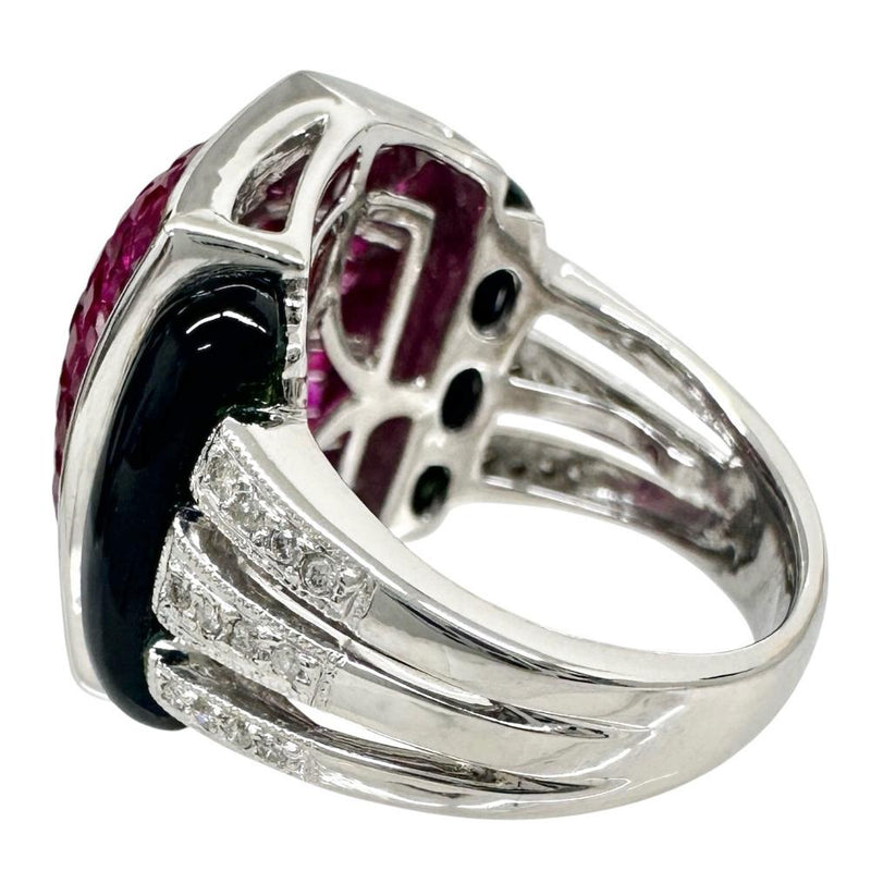 9号 ルビー（ミステリーセッティング） 3.40ct ダイヤモンド 0.10ct 