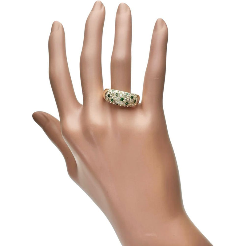 18号 エメラルド 0.38ct ダイヤモンド 1.24ct リング・指輪 K18 