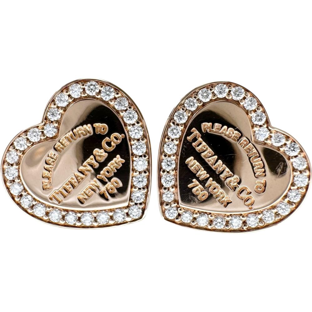 TIFFANY&Co./ティファニー】 リターントゥ ダイヤモンド ピアス K18PG