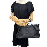 【LOUIS VUITTON/ルイ・ヴィトン】 トリアノンMM M46487 モノグラムアンプラント ハンドバッグ レザー ブラック＆ネイビー/ゴールド金具 レディース【中古】【真子質店】【BL】




【TKSD】