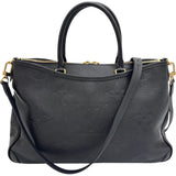 【LOUIS VUITTON/ルイ・ヴィトン】 トリアノンMM M46487 モノグラムアンプラント ハンドバッグ レザー ブラック＆ネイビー/ゴールド金具 レディース【中古】【真子質店】【BL】




【TKSD】