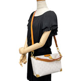 【LOUIS VUITTON】 Hobo Trunk M14661 Monogram Heritage Shoulder Bag RFID tag PVC/Vachetta Leather Off-white/Gold Hardware Women's【Used】【Makoto Shichiten】【BL】【MaISx】