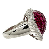 Size 13 Heart Ruby (Mystery Setting) 4.90ct Diamond Total 0.40ct Ring K18WG White Gold 18k 8.5g Ladies
【Used】【Makoto Shichiten】【NN】

【ISTMo】