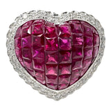 Size 13 Heart Ruby (Mystery Setting) 4.90ct Diamond Total 0.40ct Ring K18WG White Gold 18k 8.5g Ladies
【Used】【Makoto Shichiten】【NN】

【ISTMo】